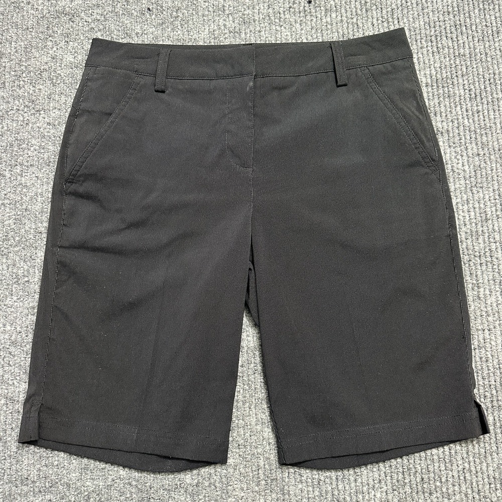 Puma Womens Chino Golf Shorts Size 8 Black Flat Front Casual Outdoor High Rise